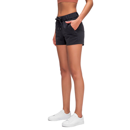 Lace Wide Loose Sports Shorts Women Stretch Breathable Gym Training Yoga Shorts