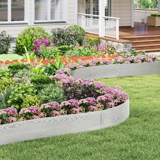 6-Pack 20 FT Galvanized Metal Landscape Edging for Lawn Yard