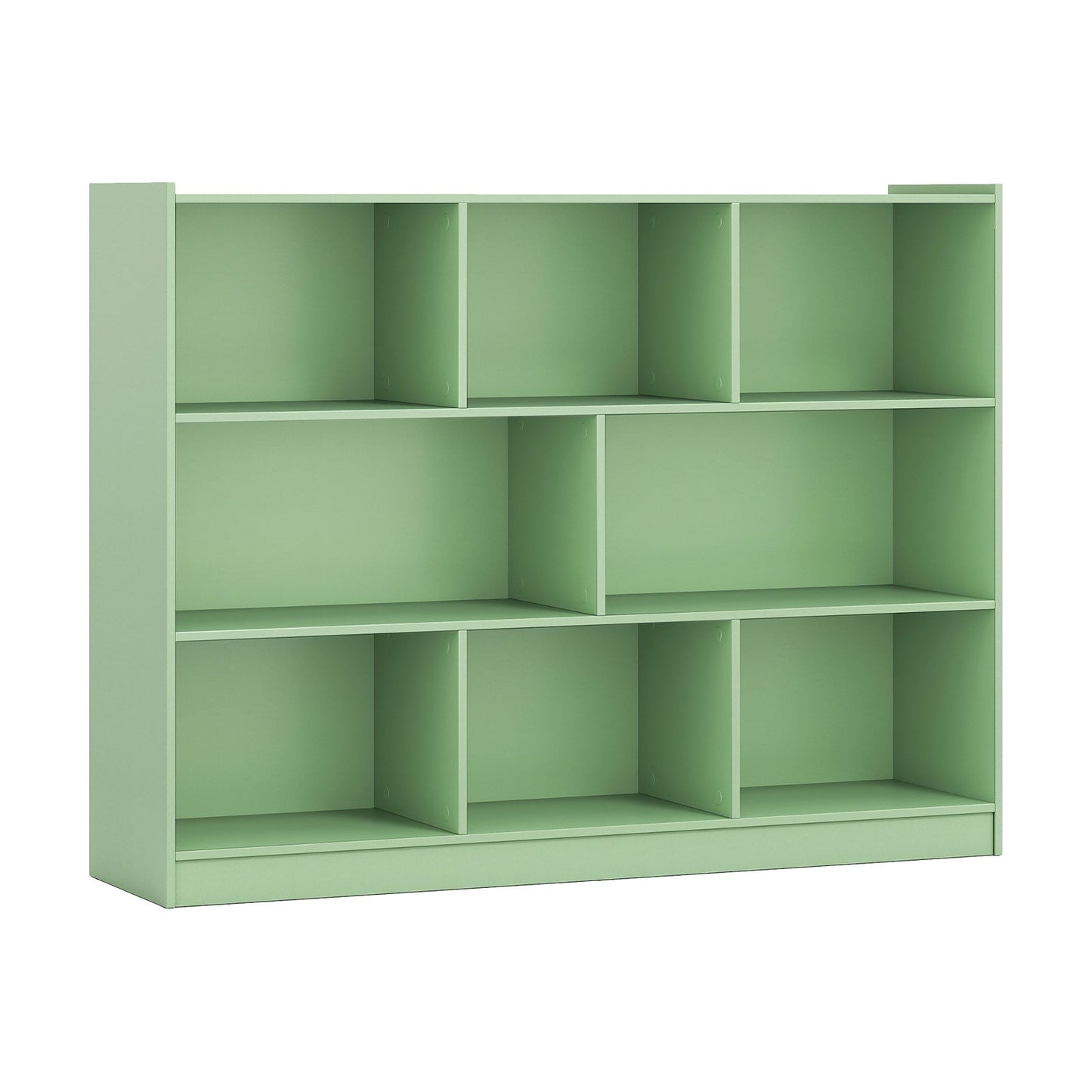 3-Tier Open Bookcase 8-Cube Floor Standing Storage Shelves