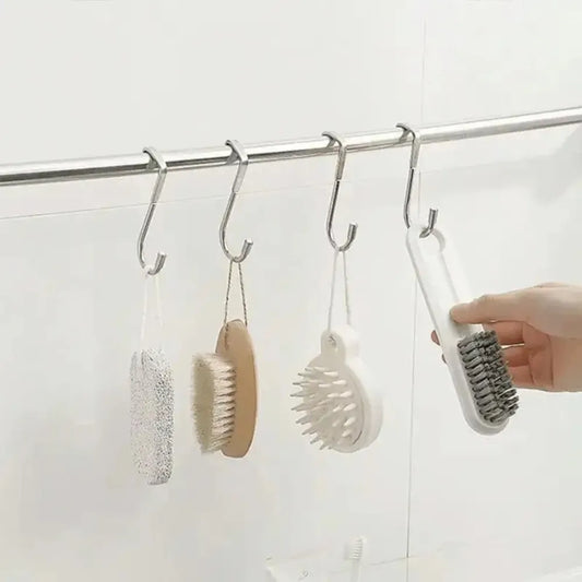 1 Piece Silver Metal Seamless Hook, Suitable for Kitchens, Bathrooms, and Wardrobes, No Drilling Required, Easy To Install