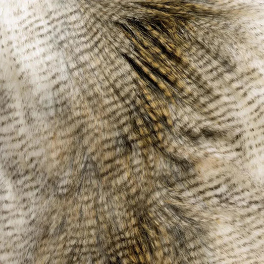 Alaskan Hawk Glam Faux Fur Large Throw Pillow Insert