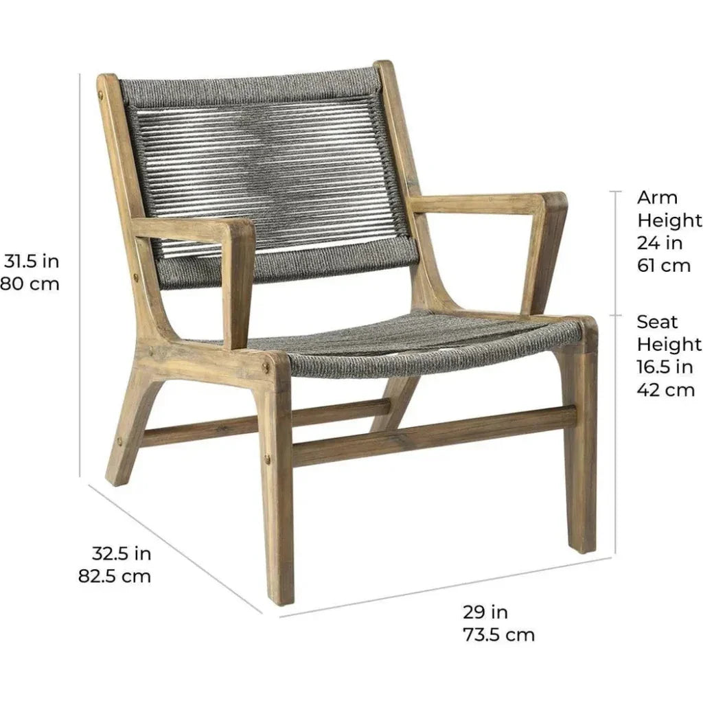 Explorer Oceans Grey Outdoor Lounge Chair