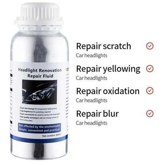 800ML Car Headlight Polishing Liquid Polymer Car Headlamp Renovation Restoration Cleaning Agent Auto Repair Products