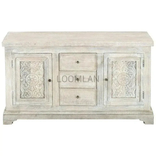 Loristra Hand Carved White Sideboard