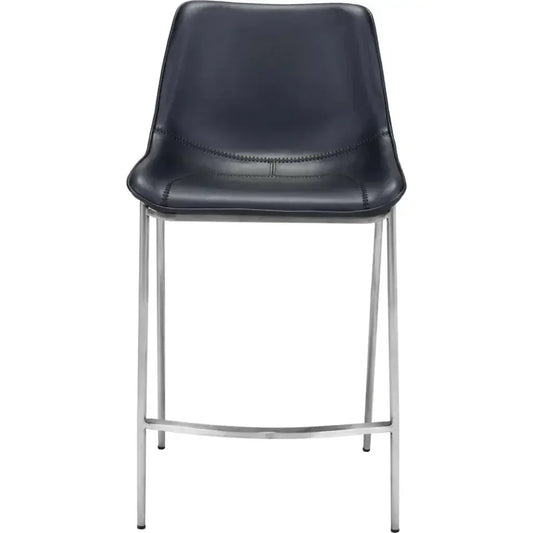 Magnus Counter Stool Set Black & Silver