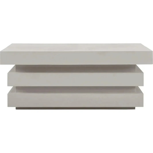 Meditation Square White Outdoor Coffee Table