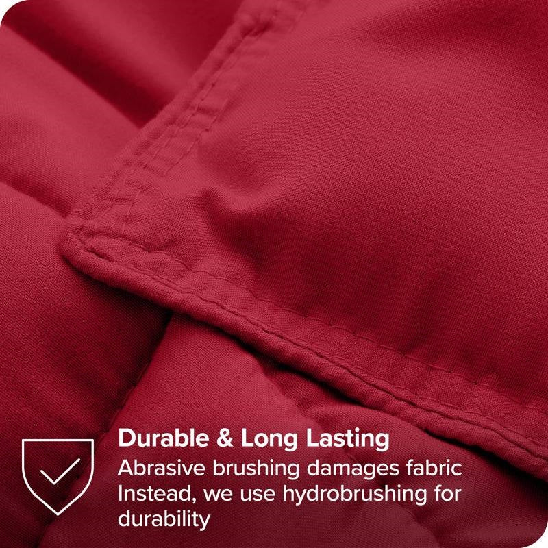 Twin/Twin XL Size All Season Super Soft Down Alternative Comforter Set Red