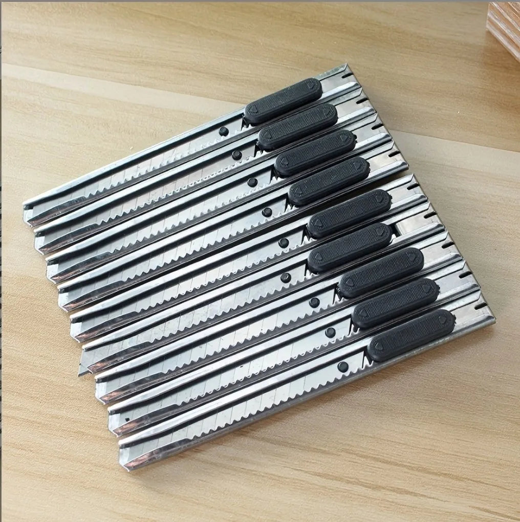 15pcs Stainless Steel Portable Utility Knife Retractable Utility Knife Hobby Knife Box Cutter Perfect For Cutting At Home