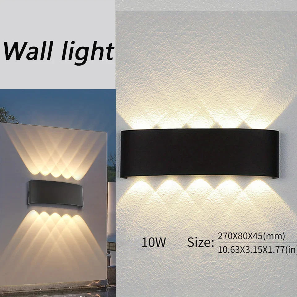 LED Wall Lamp Waterproof IP66 Indoor Outdoor Lamp Garden Lights for Living Room Hallway Bedroom Decor