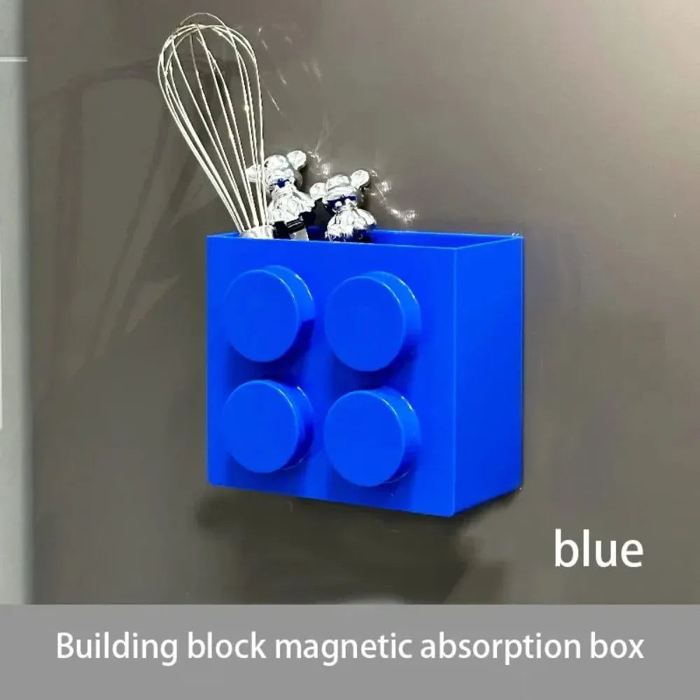 Magnetic Wall-mounted Narrow-edge Kitchen Straw, Cling Film Storage Box, Refrigerator Side Storage Rack