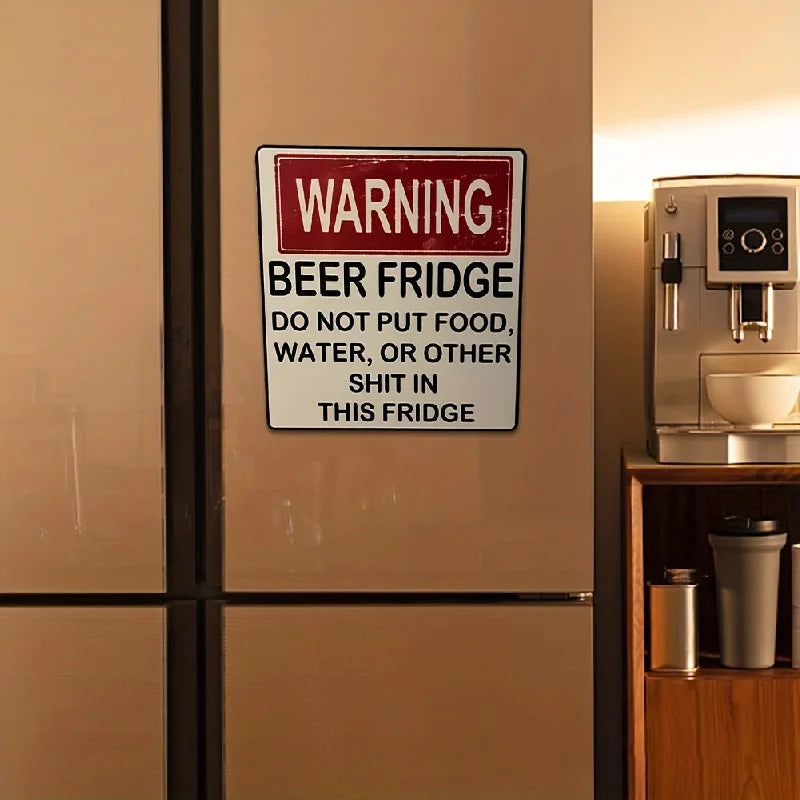 1pc, Funny Warning Sign Beer Stickers,Kitchen Accessaries, Kitchen Decor, Home Decor, Dorm Essential, Valentine's Day Gifts
