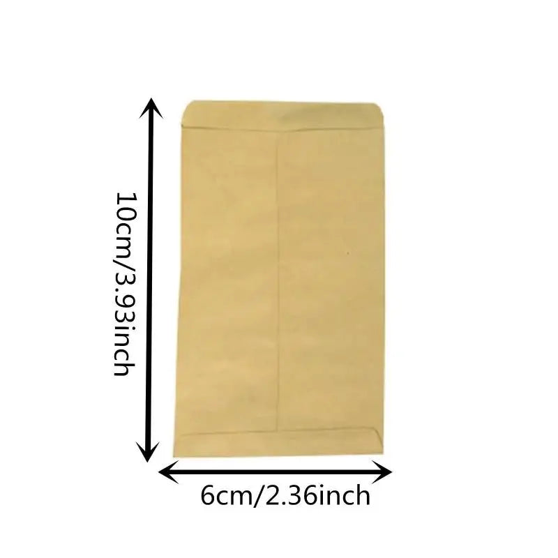 100pcs 6x10cm Kraft Paper Bag Mini Envelope Gift Bags Candy Cookies Bags Seed Bag Breeding Paper Bag Holiday Party Supplies