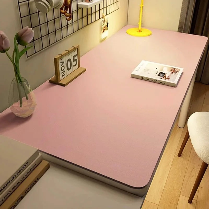 Leather Table cloth for Home Easy Clean Table Protector Waterproof Tea Coaster Large Desk Mat Anti-Slip Gamer Keyboard Mouse Mat