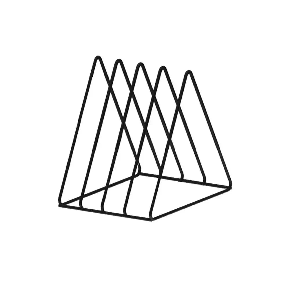 9-grid CD Rack Vinyl Record Storage Rack Triangular Magazine Stand, Bedroom Desktop Storage,5-grid CD/movie Rack 