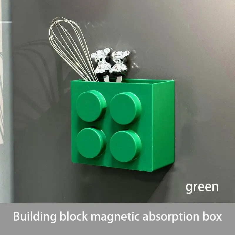 Magnetic wall-mounted narrow-edge kitchen straw, cling film storage box, refrigerator side storage rack 2030