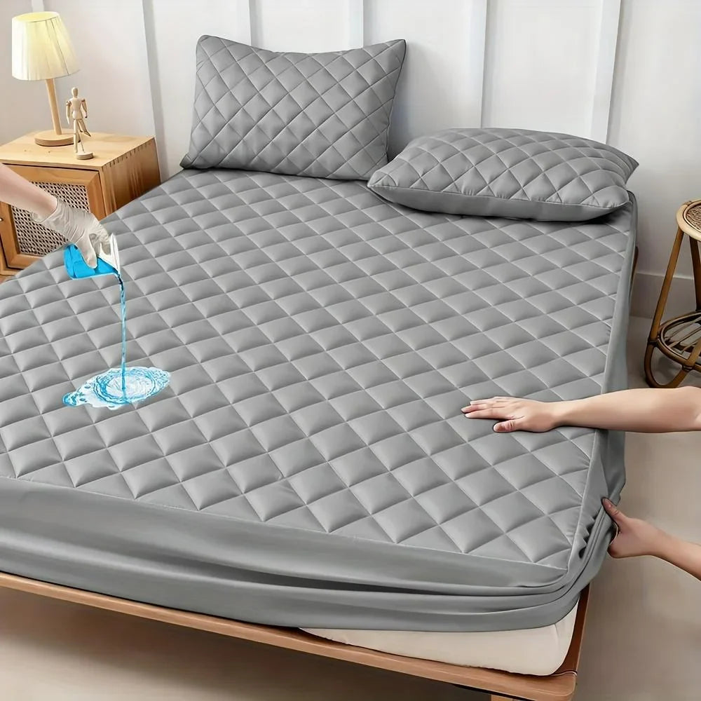 1pc Soft And Comfortable 100% Waterproof Mattress Protector, All-Season Cooling Breathable Noiseless Mattress Pad Cover, Thicken