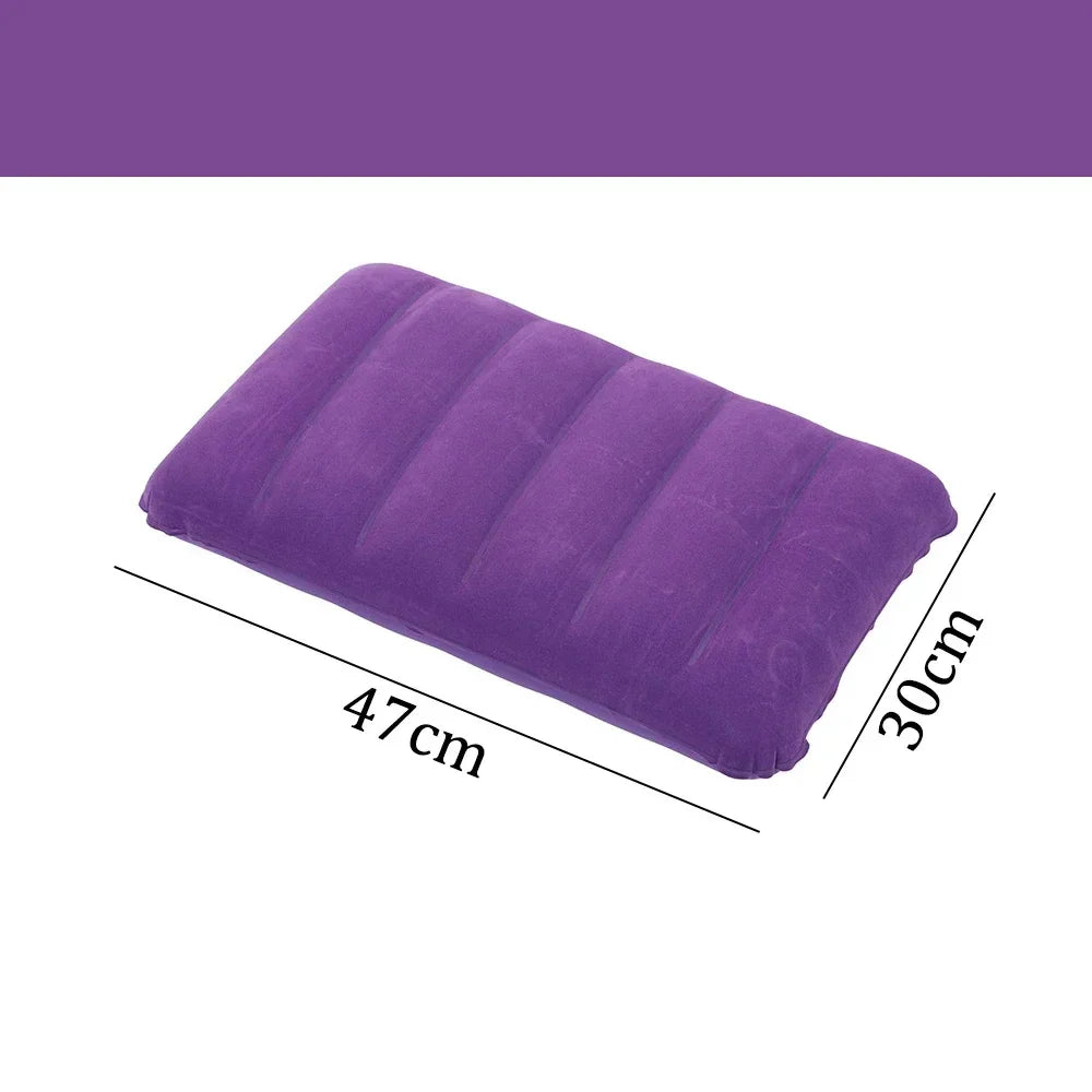 Air Cushion Pillows Outdoor Camping Folding Square lnflatable Pillows Travel Backrest Plane Head Rest pillow camping