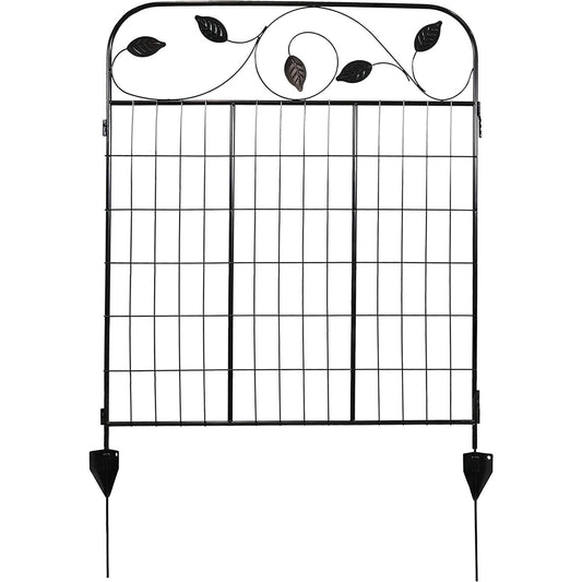 4 Pack Steel Foldable Garden Fence Floral Staked Trellis Panel Animal Barrier