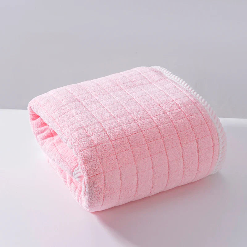 Square Spiral Bath Towel Designer Solid Color Quick Drying Water Absorbing Dry Hair Household And Daily Use Soft Square-Towels