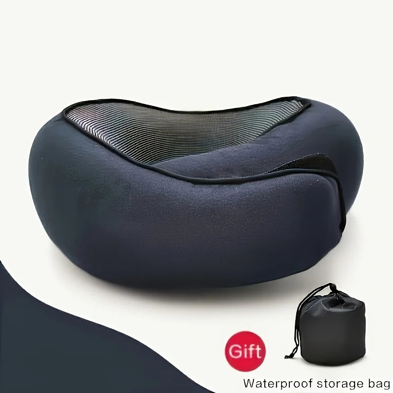 1 pc Ergonomic U-Shaped Travel Pillow – Soft, Durable Neck Support for Airplanes, Trains, Cars & Office Naps – Portable Pillow