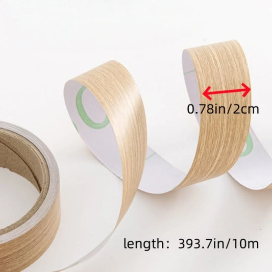 1pc 2cmx10m Edge Banding Wood Veneer Tape,Birch Wood grain Veneer Edge Banding , Long Thin Wood grain Veneer Strips