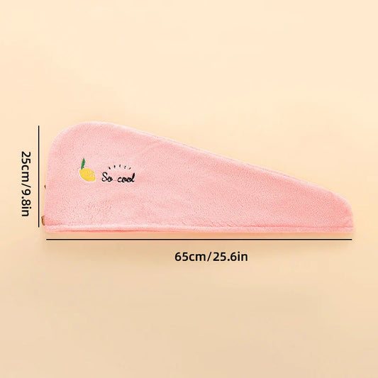1pc Soft Quick-Dry Hair Towel - Absorbent Hair Drying Wrap for Women Girls, Bathroom Essential Hair Hat