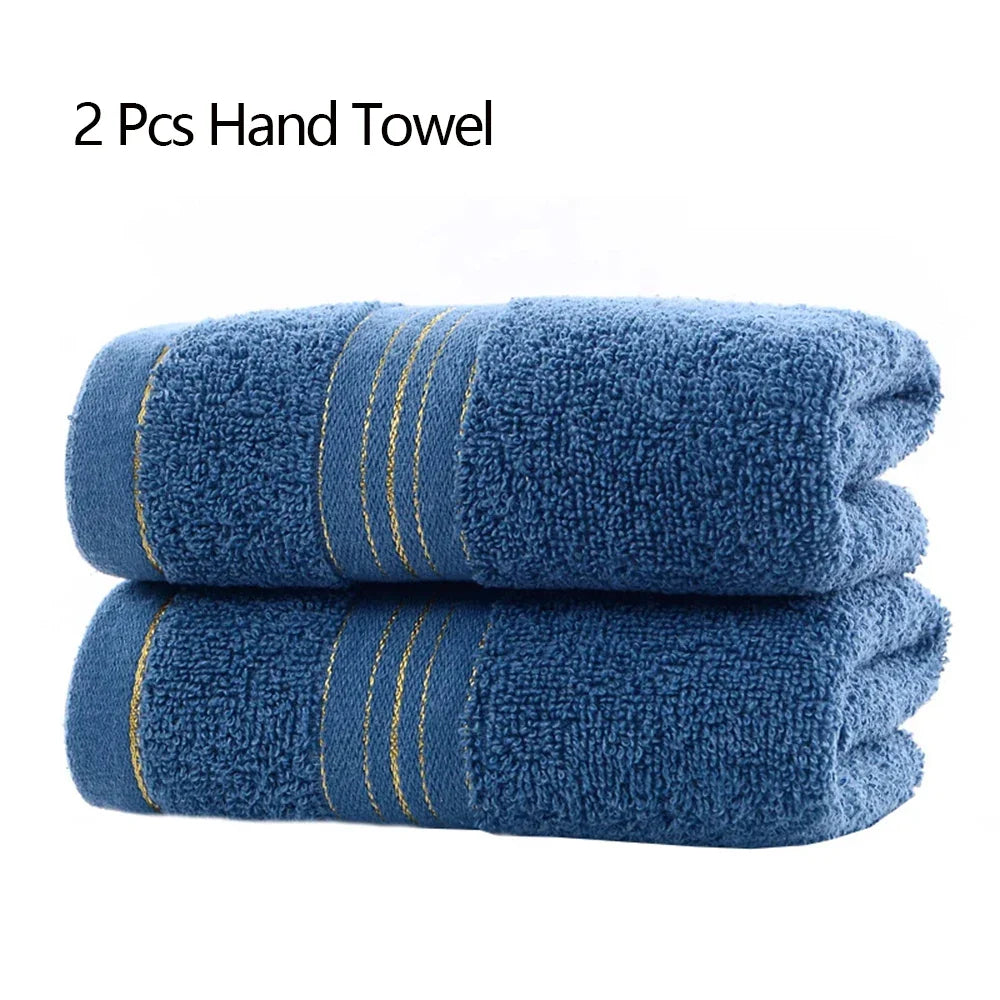 1/2/4 Pcs Cotton Class A Thickened Absorbent Jacquard Polyester-cotton Skin-friendly Face Towel Pure Cotton Towel Adult Towel