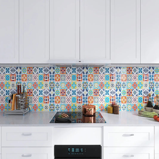 40cm European style waterproof and oil resistant self-adhesive PVC kitchen wall sticker bathroom wallpaper cabinet wallpaper