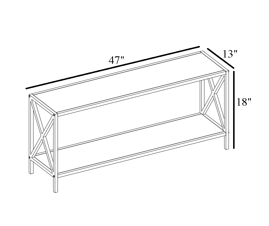 Xena 47'' Wide Metal Wood TV Stand & Media Console Table for TVs up to 55''