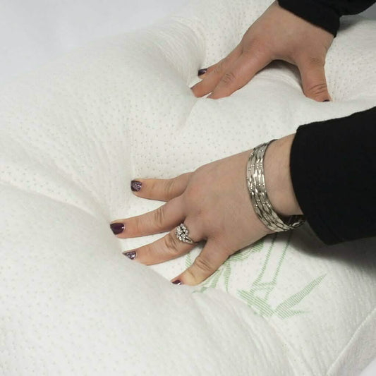 2-Pack: Bamboo Comfort Memory Foam Pillows - Hypoallergenic Removable Cover