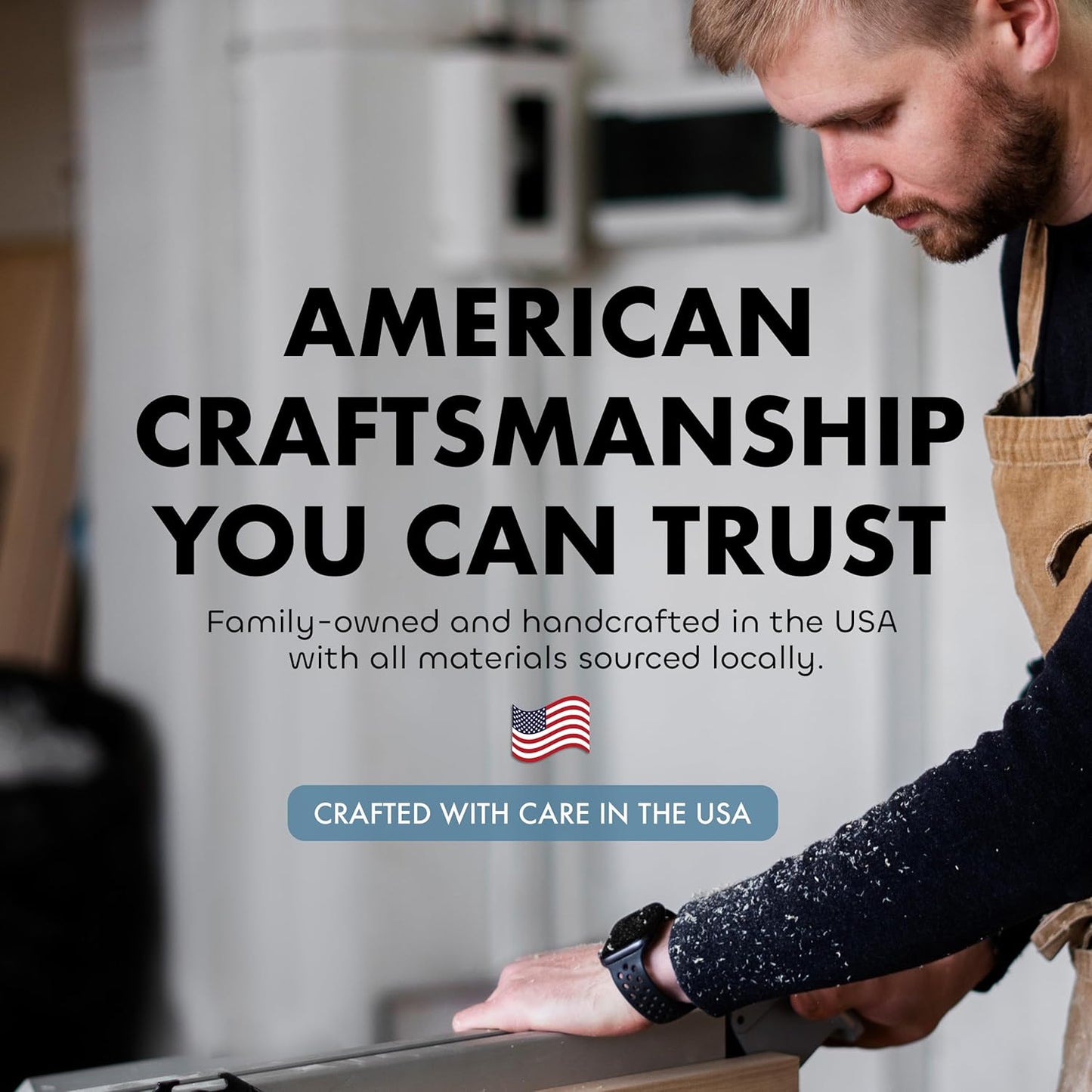 Large American Flag Gun Safe - Quick Access Hidden Gun Safe for Rifles, Shotguns, & Handguns - Gun Concealment Furniture with Magnetic Lock - Gun Self Hidden Storage (Red Mahogany)