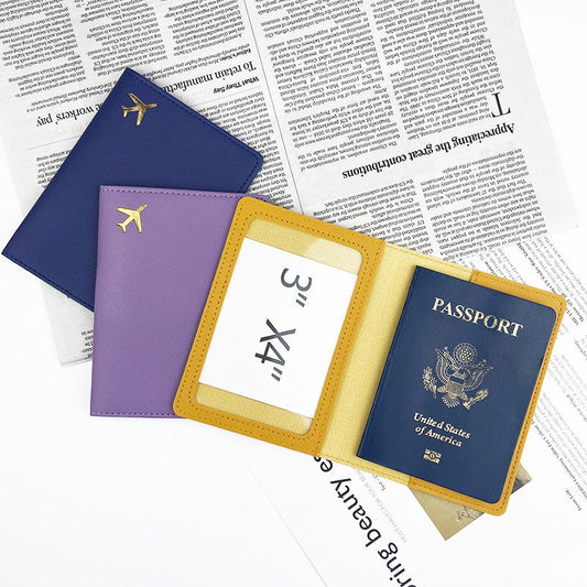 Multifunctional Id Bag Pu Leather Passport Cover