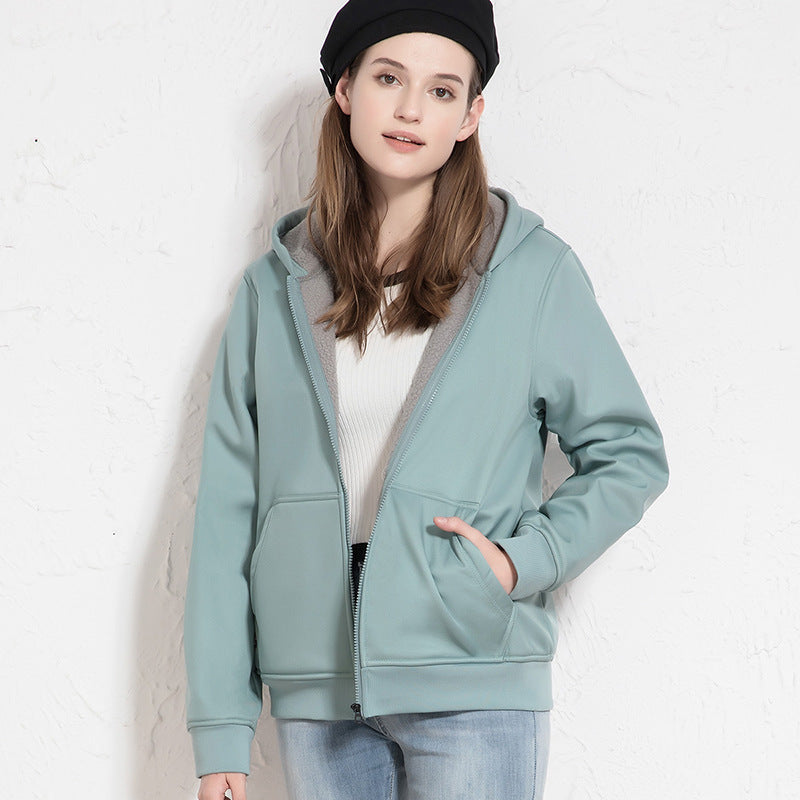 Women's Outdoor Waterproof And Windproof Fleece Jacket