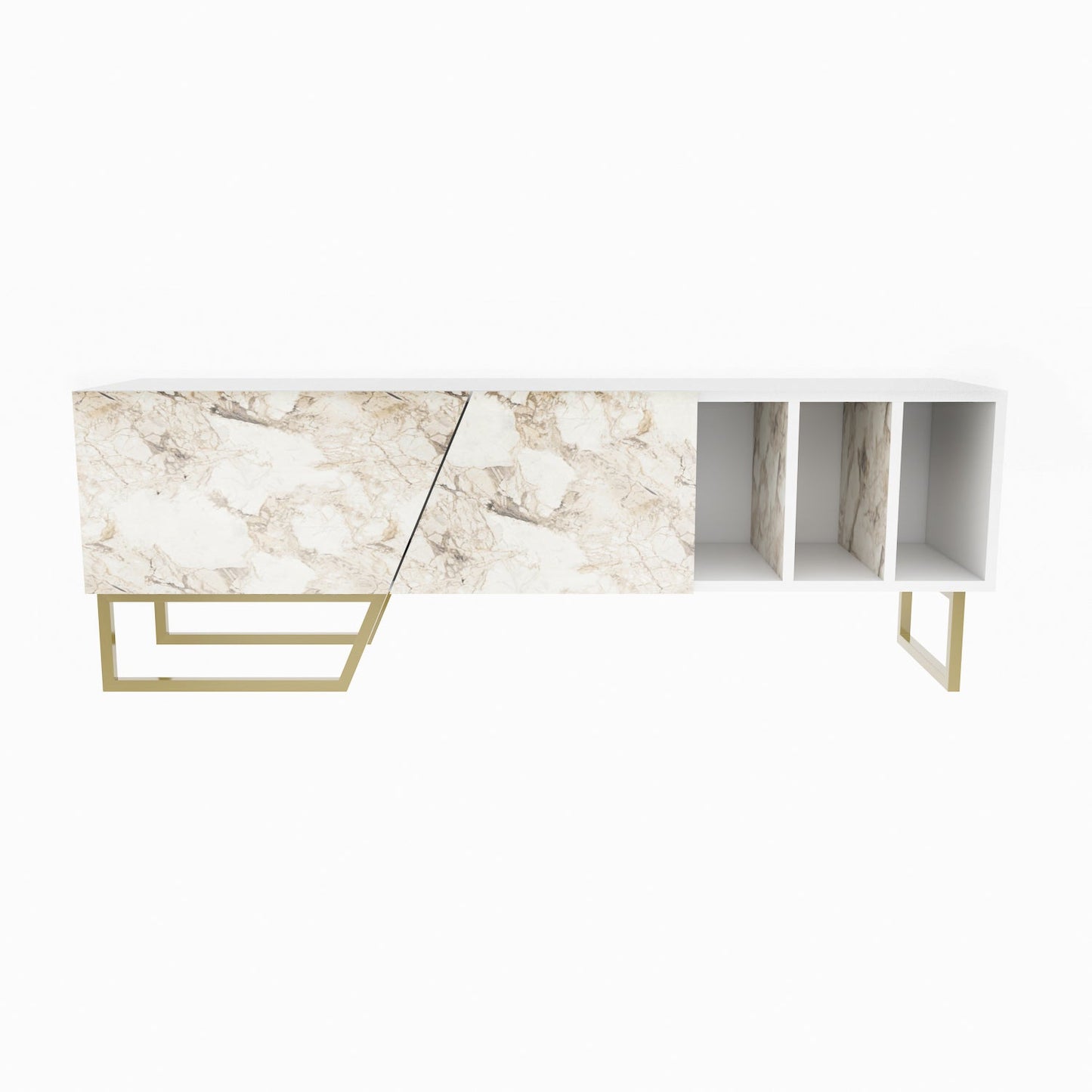 Linossa 59" Modern TV Stand Media Console fits TVs up to 65"
