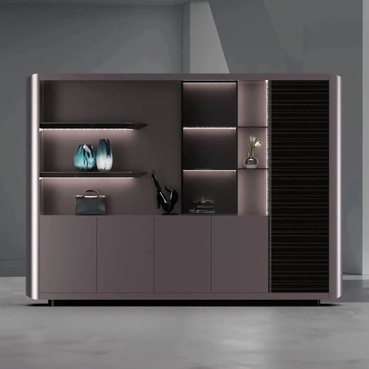 Linea · Office Shelves w/ Lighting & Storage
