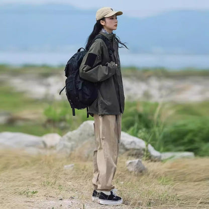 Mountain Functional Waterproof Autumn Male And Female Overalls Hooded Jacket