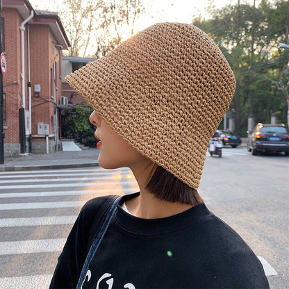 Women's Summer Thin Beach Sun-proof Straw Hat