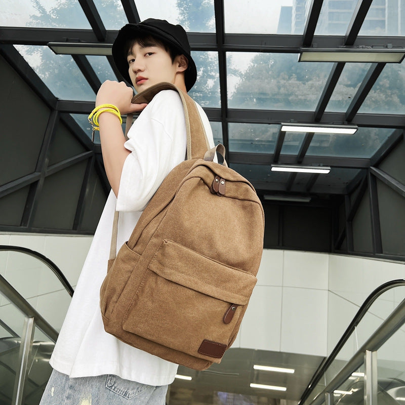 Canvas Backpack Large Capacity Outdoor Travel Oxford Cloth