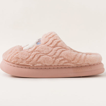 Couple Cotton Slippers Indoor Thickening Warm Plush Cotton Shoes
