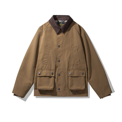Waterproof Safari Jacket Oil Wax Jacket Trench Coat Overalls