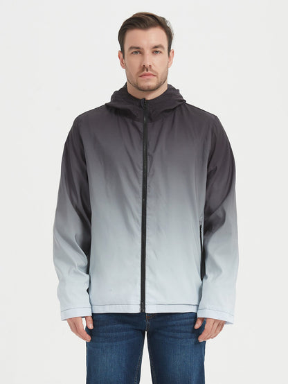 Men's Hooded Raincoat Men's Outdoor Mountaineering Shell Jacket Windproof Waterproof Men's Jacket Tide