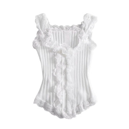 Off-shoulder Irregular Short Sleeveless Top