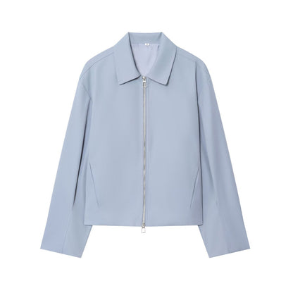 European And American-style Lapel Long-sleeve Zip-up Baseball Uniform Jacket