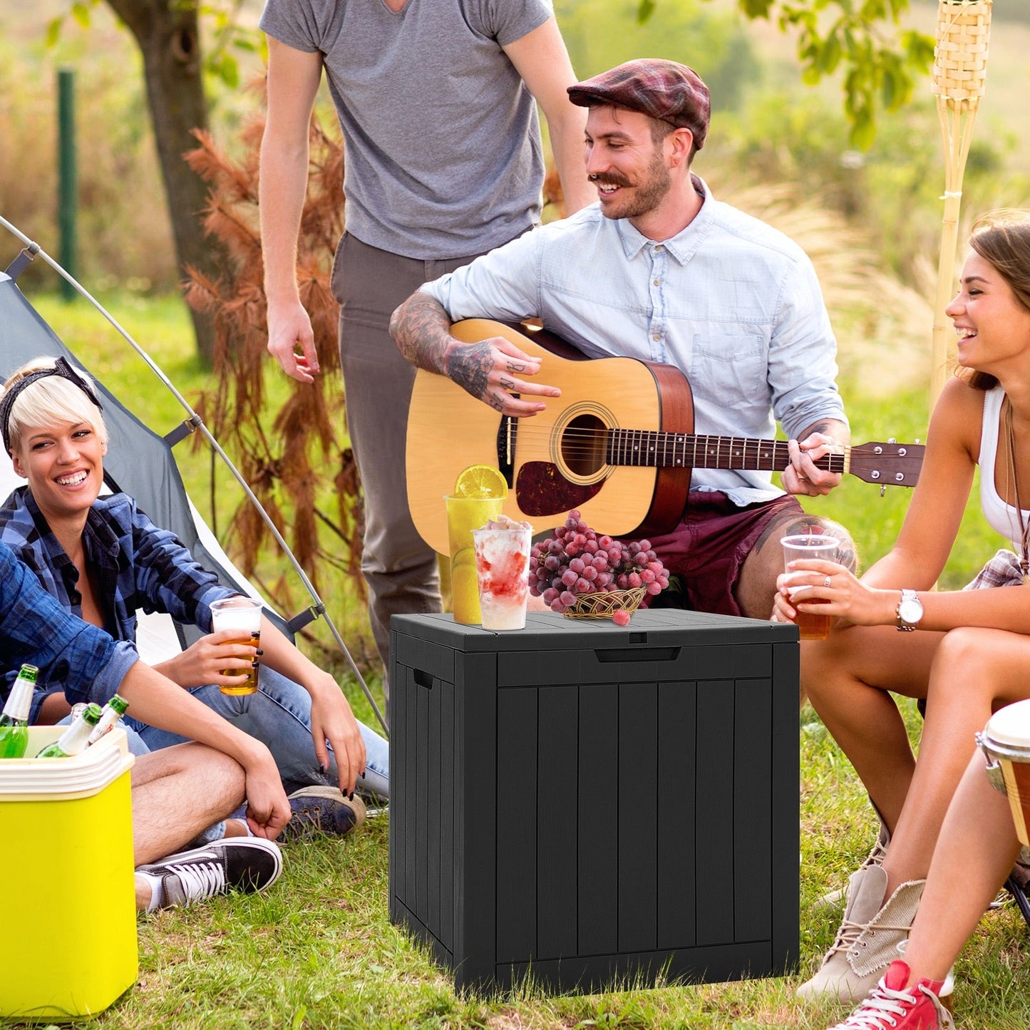 30 Gallon Deck Box Storage Container Seating Tools