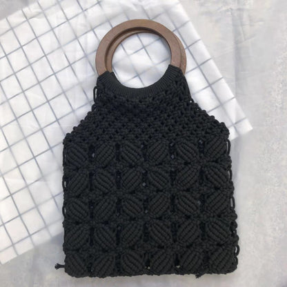 Handmade Rope Straw Fashion Vacation Travel Mori Style Women