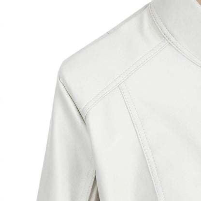 Plus-size Womens Slim-fit Stand-up Collar Jacket