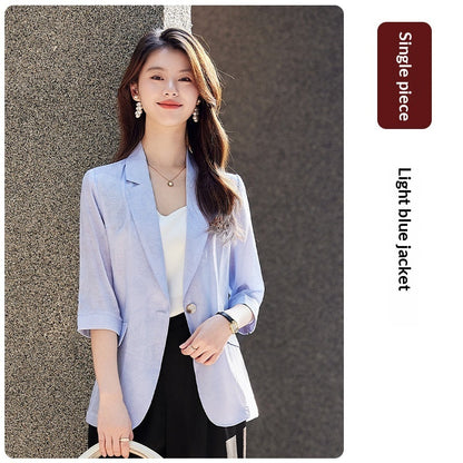 Fashionable Goddess-Style Cropped-Sleeve Lightweight Sun-Protection Jacket