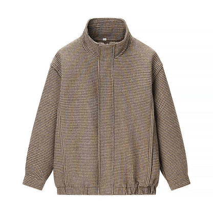 Women's Fashionable Simple All-Match Plaid Coat