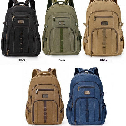 Durable Large Capacity Canvas Backpack Retro Computer Backpack Travel & Outdoor Sports