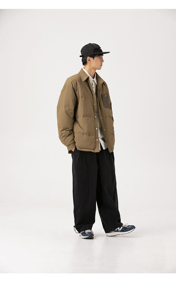 Men's Fashionable Waterproof Light Shirt Down Jacket